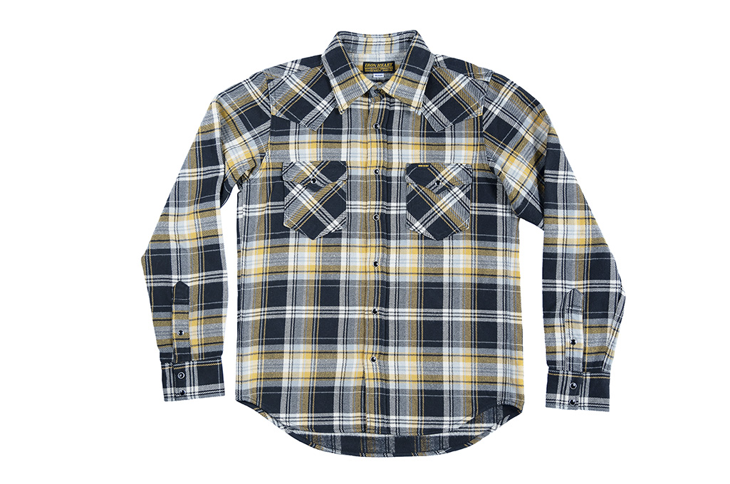 Iron Heart Ultra-Heavy Flannel - Crazy Check Yellow - Image 4
